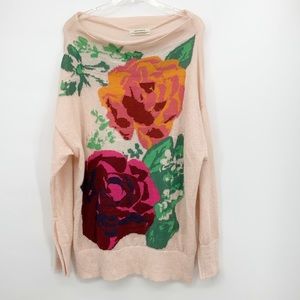 Anthropologie Aldomartins Floral Sweater Size 8